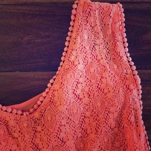 Tangerine lace Romper